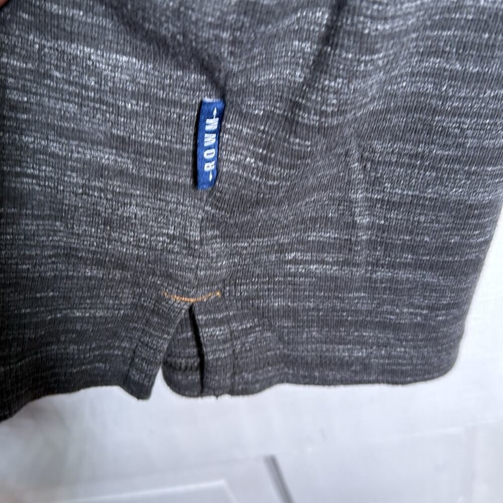 Rowm Men’s 1/4 Button Heathered Long-sleeve Pocket Polo M-284 Sz L - Picture 7 of 8